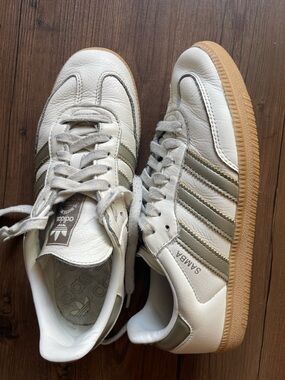 Adidas Samba Sneakers - off white wonder gold metallic
